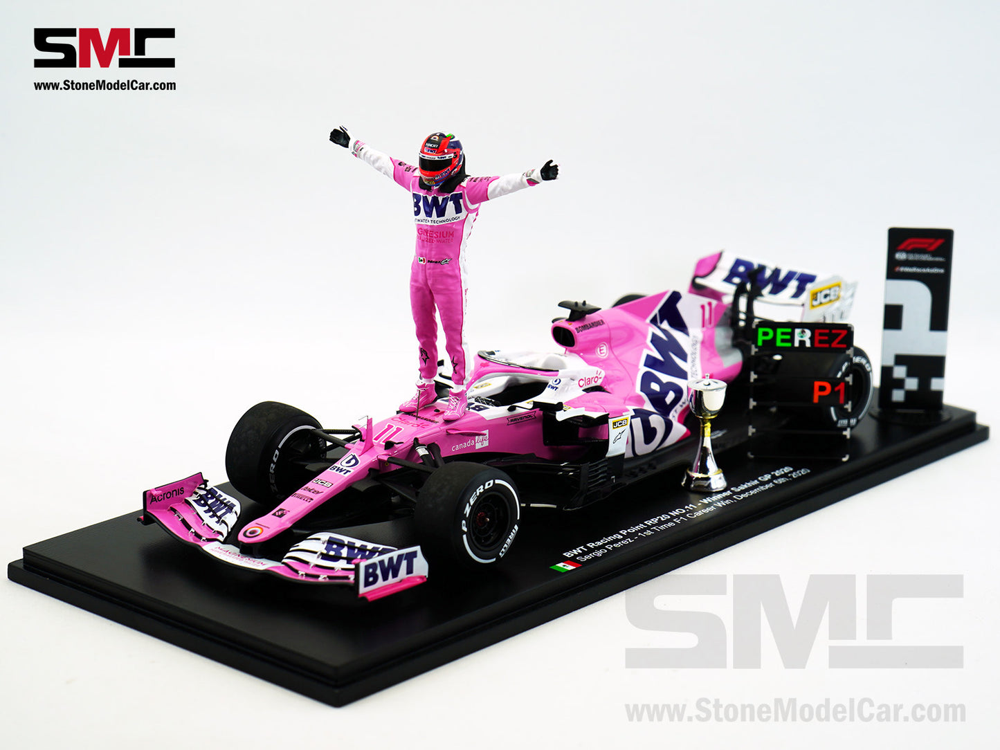BWT Racing Point F1 RP20 #11 Sergio Perez Sakhir 2020 1st Career Win 1:18 Spark Special Edition