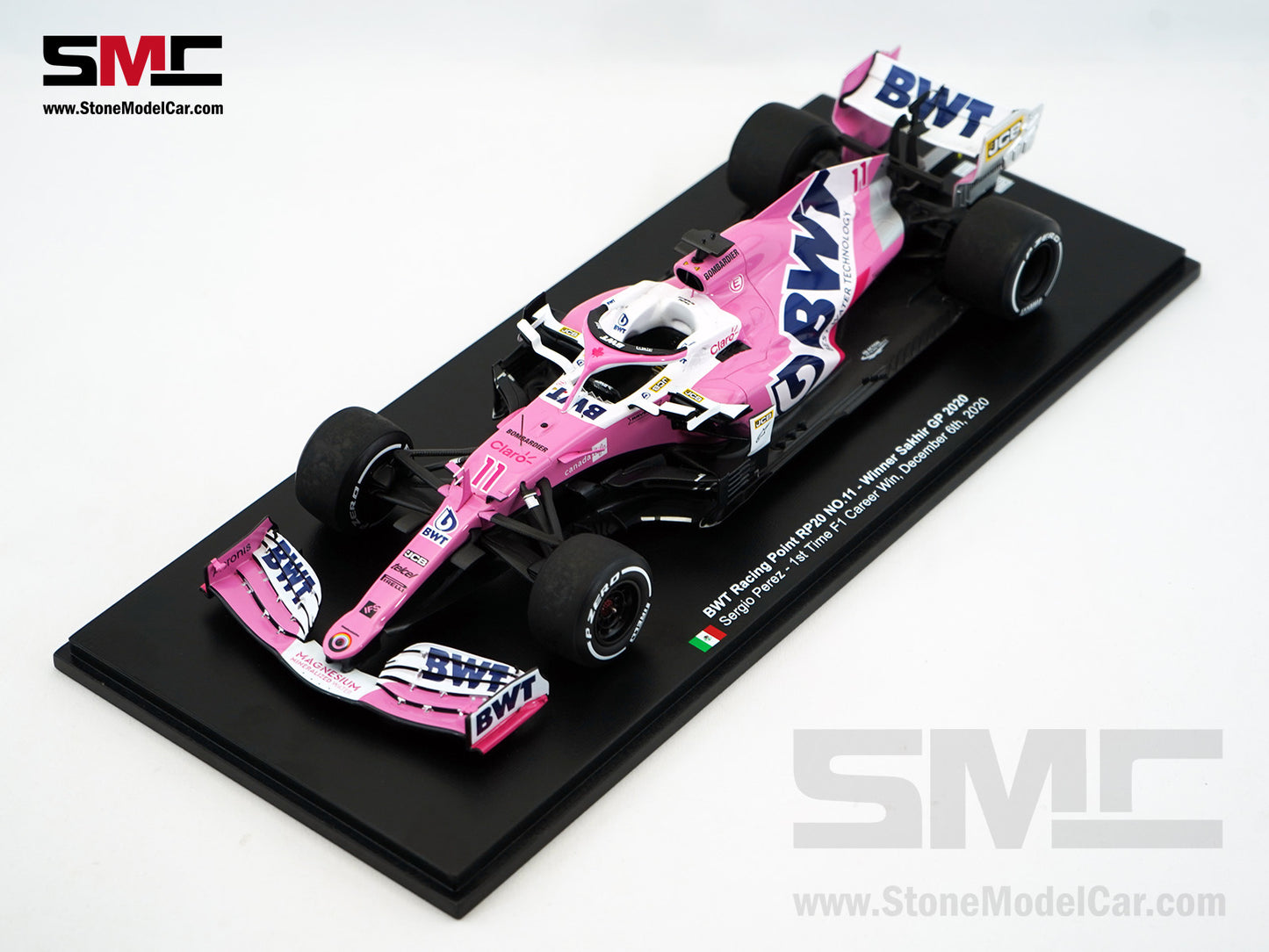 BWT Racing Point F1 RP20 #11 Sergio Perez Sakhir 2020 1st Career Win 1:18 Spark Special Edition