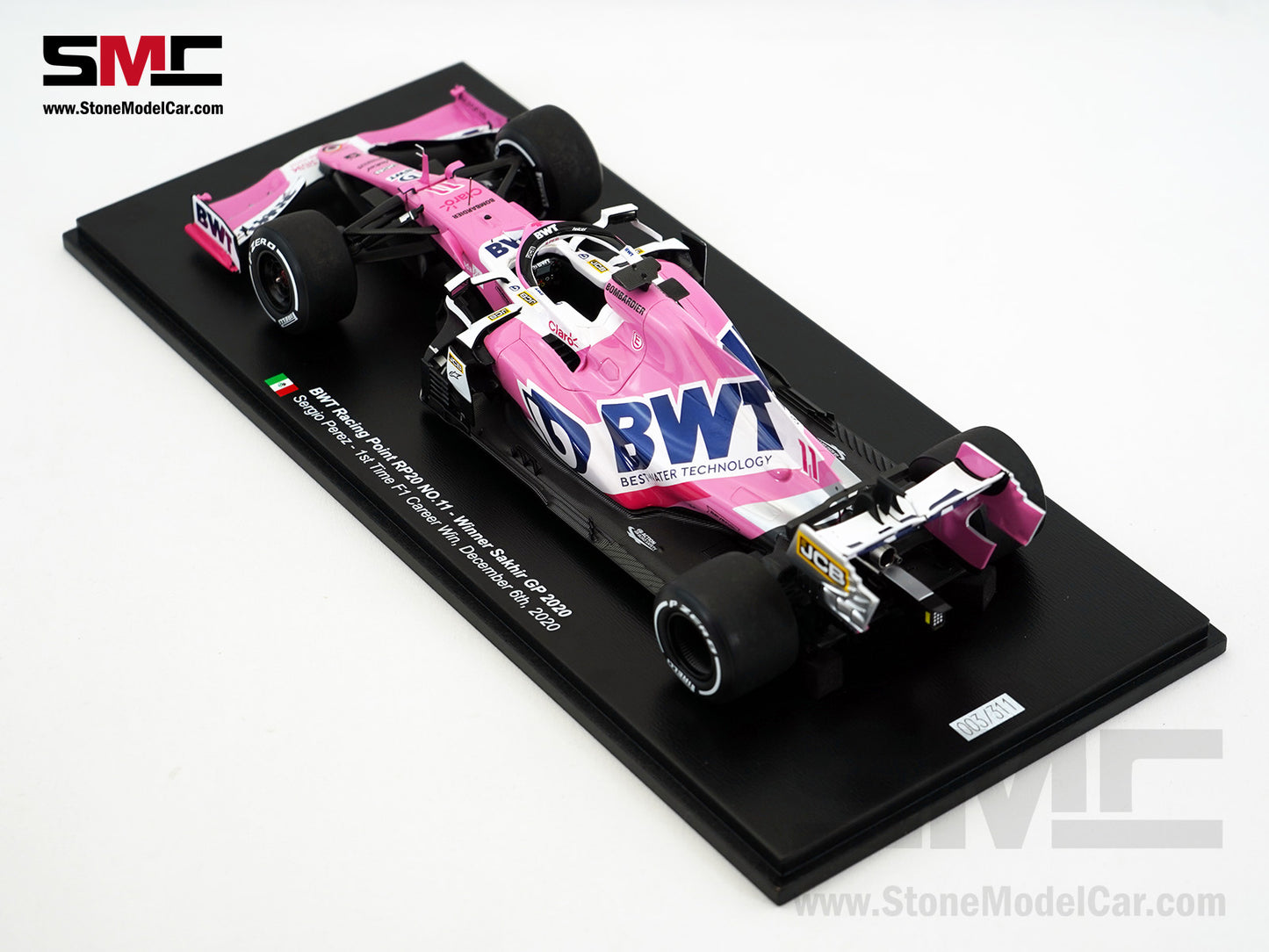 BWT Racing Point F1 RP20 #11 Sergio Perez Sakhir 2020 1st Career Win 1:18 Spark Special Edition