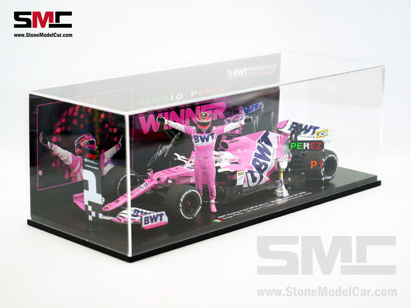 BWT Racing Point F1 RP20 #11 Sergio Perez Sakhir 2020 1st Career Win 1:18 Spark Special Edition