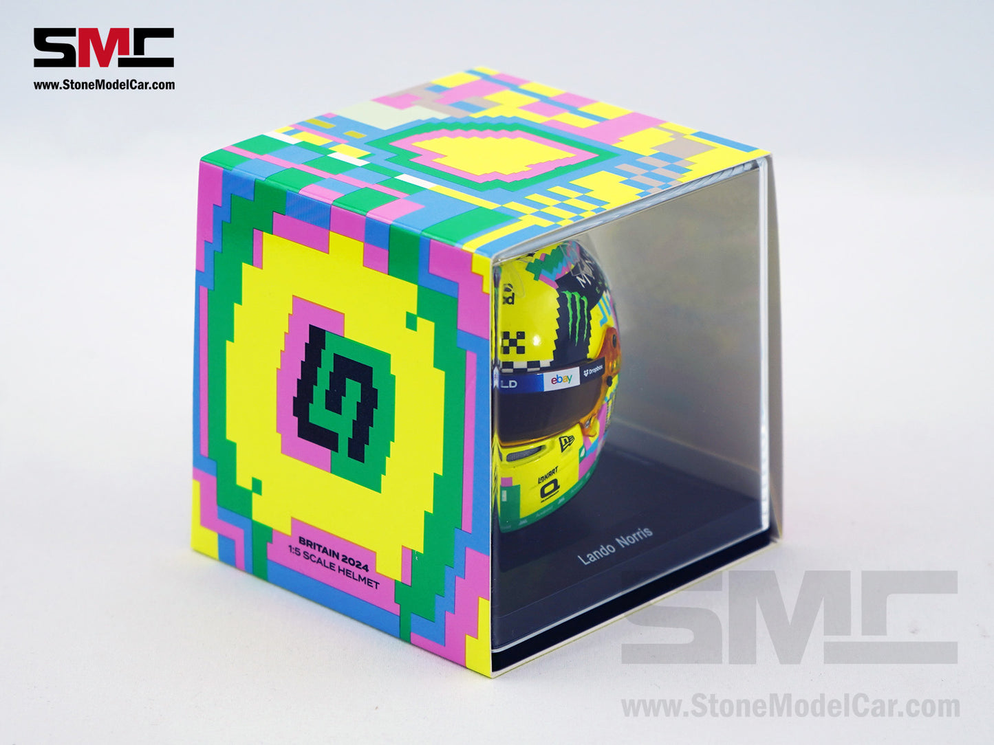 McLaren F1 MCL38 #4 Lando Norris British GP 2024 Special Livery Spark 1:5 Miniature Helmet 5HF162