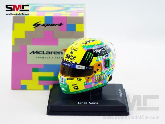 McLaren F1 MCL38 #4 Lando Norris British GP 2024 Special Livery Spark 1:5 Miniature Helmet 5HF162