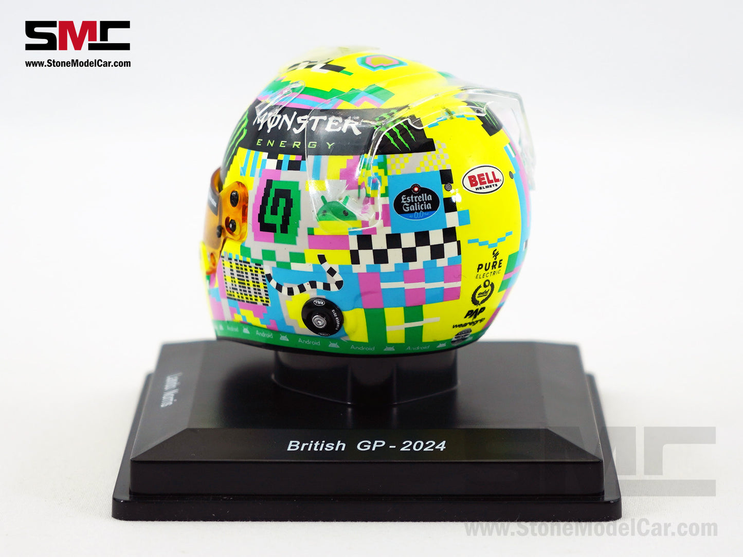 McLaren F1 MCL38 #4 Lando Norris British GP 2024 Special Livery Spark 1:5 Miniature Helmet 5HF162