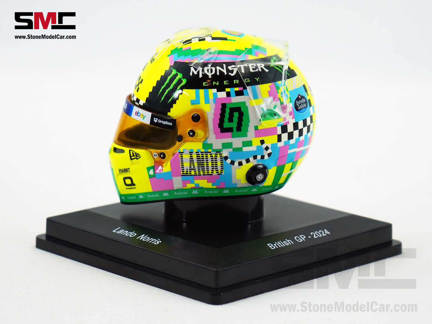 McLaren F1 MCL38 #4 Lando Norris British GP 2024 Special Livery Spark 1:5 Miniature Helmet 5HF162