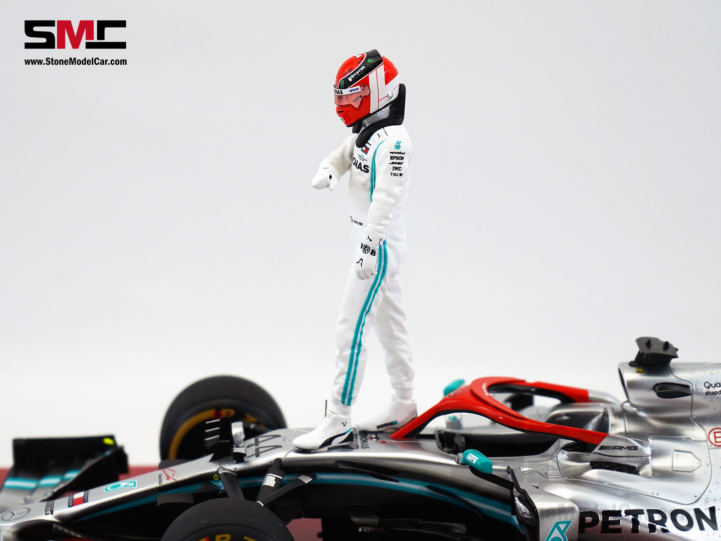 Mercedes AMG F1 W10 #44 Lewis Hamilton Monaco GP 2019 World Champion Spark 1:18 Figure Edition