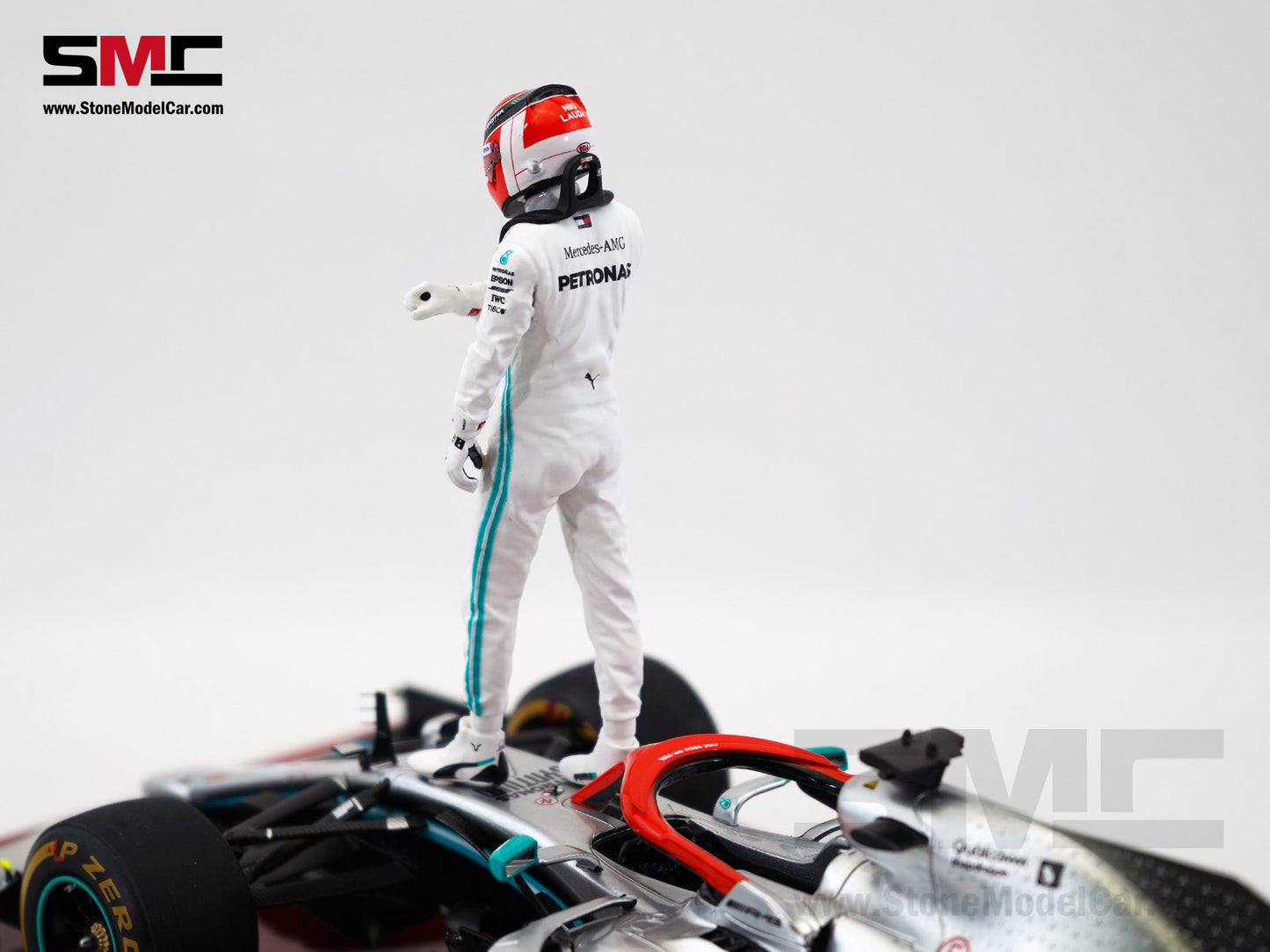 Mercedes AMG F1 W10 #44 Lewis Hamilton Monaco GP 2019 World Champion Spark 1:18 Figure Edition