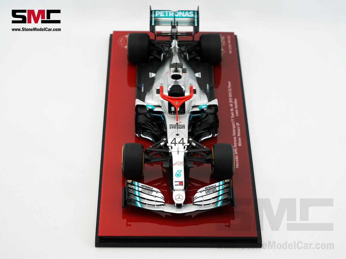 Mercedes AMG F1 W10 #44 Lewis Hamilton Monaco GP 2019 World Champion Spark 1:18 Figure Edition