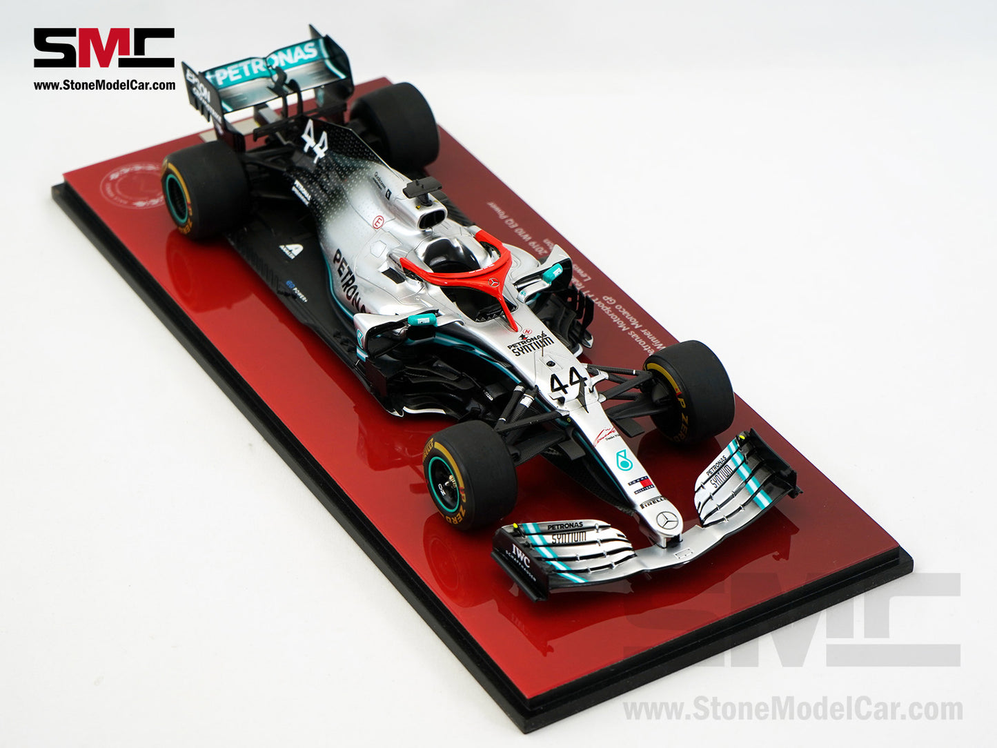 Mercedes AMG F1 W10 #44 Lewis Hamilton Monaco GP 2019 World Champion Spark 1:18 Figure Edition