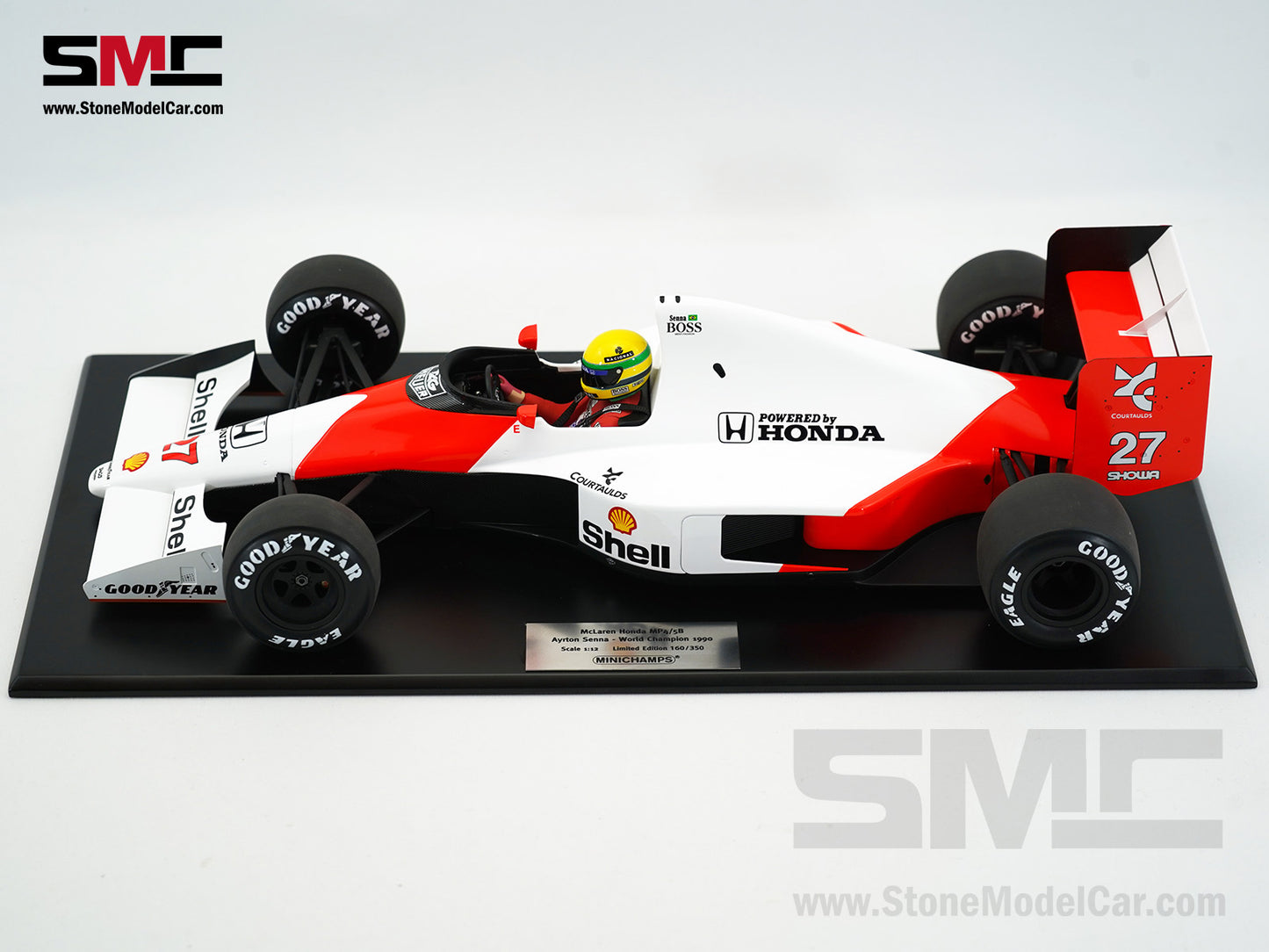 Mclaren F1 MP4/5B #27 Ayrton Senna 1990 World Champion 1:12 MINICHAMPS + Decal