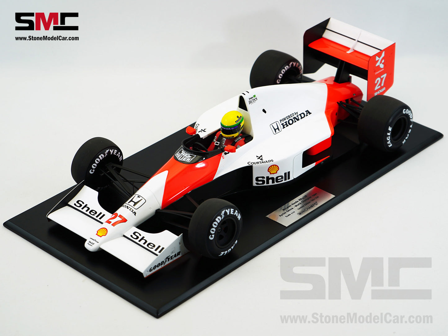 Mclaren F1 MP4/5B #27 Ayrton Senna 1990 World Champion 1:12 MINICHAMPS + Decal