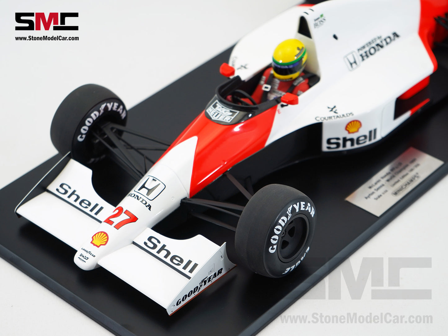 Mclaren F1 MP4/5B #27 Ayrton Senna 1990 World Champion 1:12 MINICHAMPS + Decal