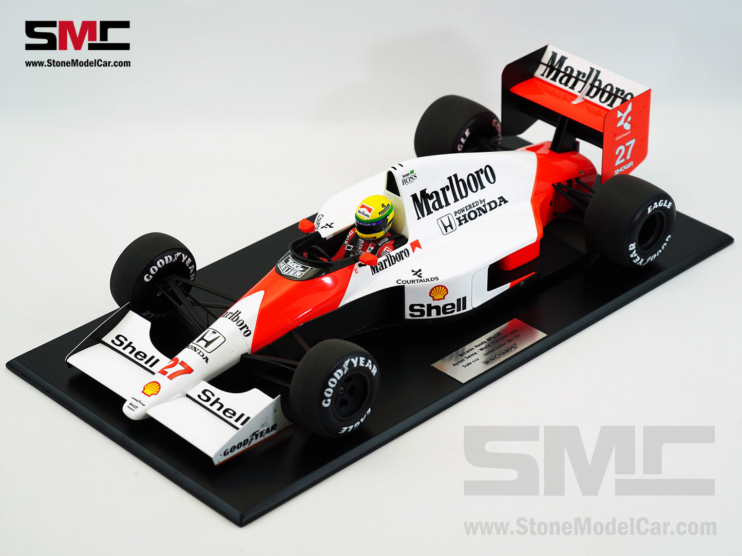 Mclaren F1 MP4/5B #27 Ayrton Senna 1990 World Champion 1:12 MINICHAMPS with Decal