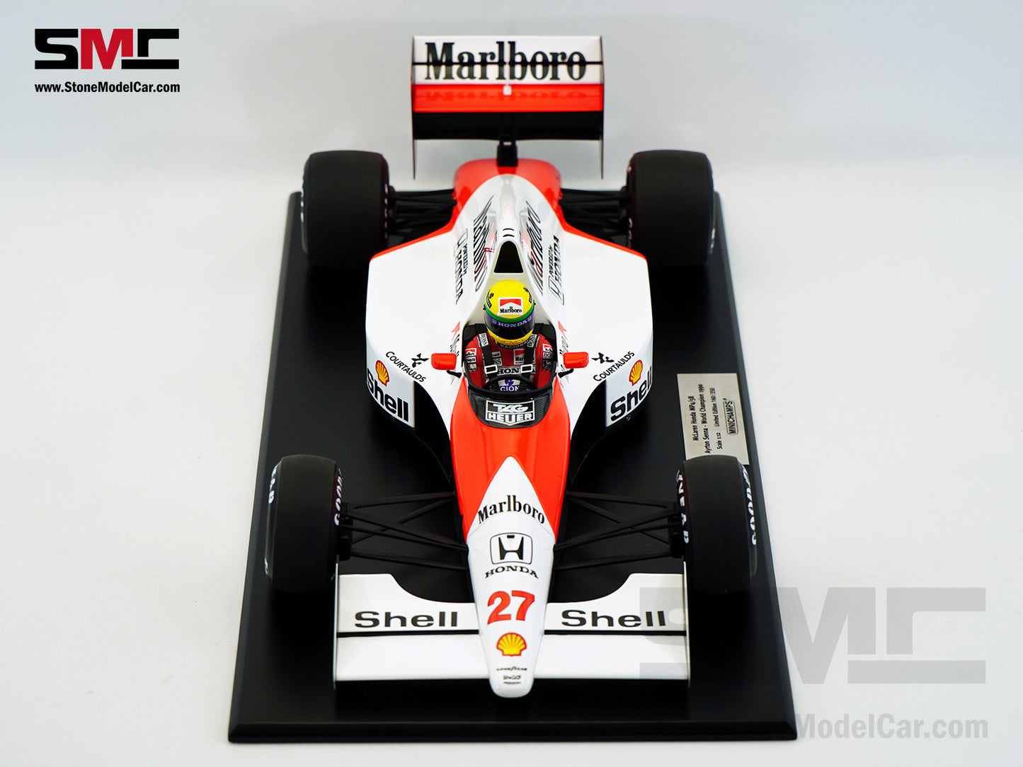 Mclaren F1 MP4/5B #27 Ayrton Senna 1990 World Champion 1:12 MINICHAMPS with Decal
