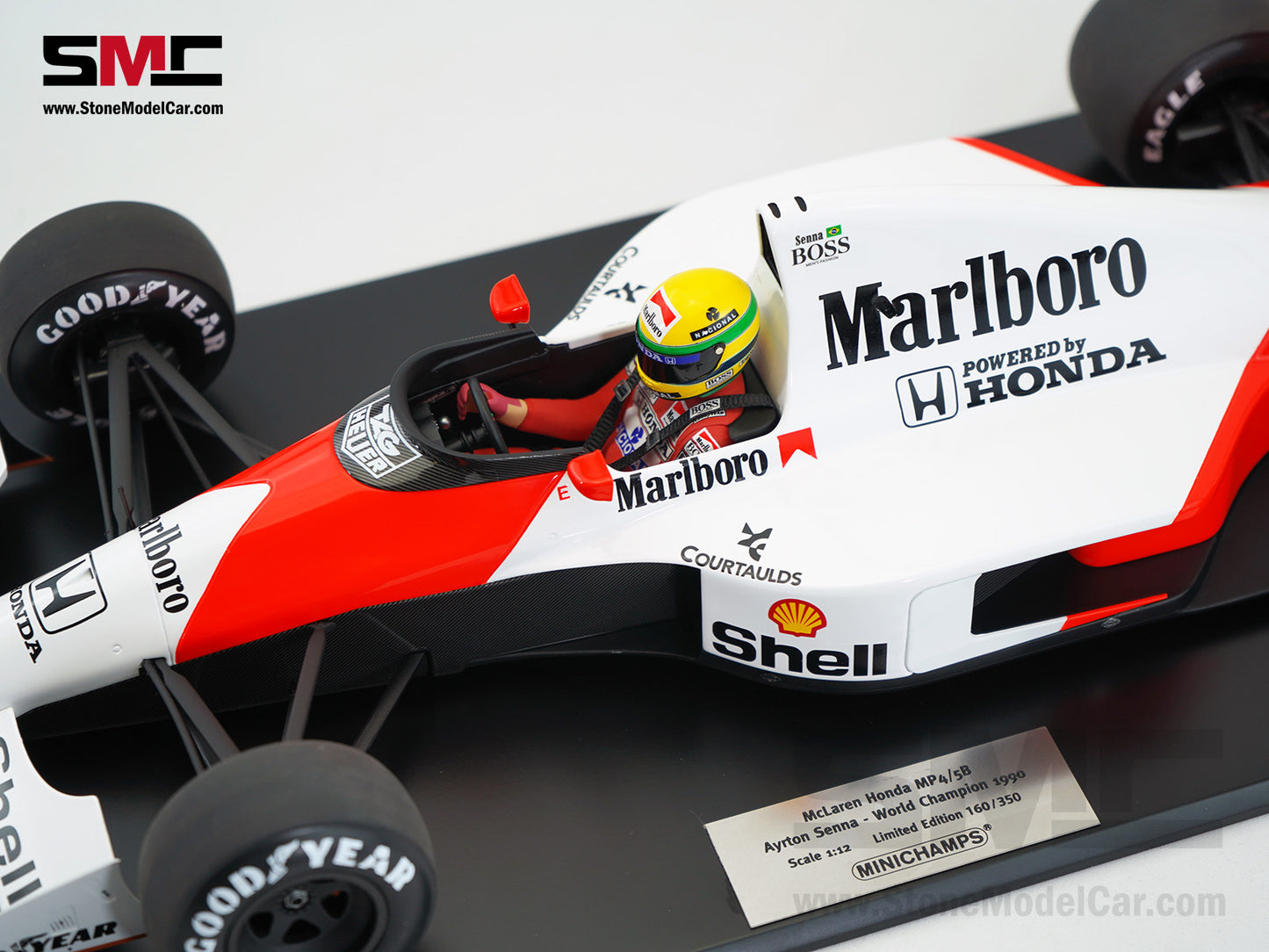 Mclaren F1 MP4/5B #27 Ayrton Senna 1990 World Champion 1:12 MINICHAMPS with Decal