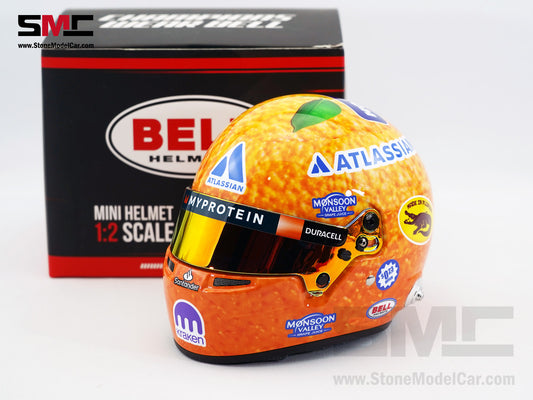Williams F1 FW47 #23 Alexander Albon U.S. Miami GP 2025 Orange BELL 1:2 Miniature Helmet