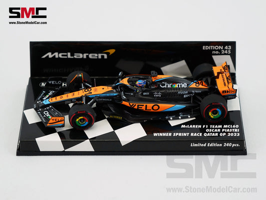 McLaren F1 MCL60 #81 Oscar Piastri 1st Pole & Spirit Race Winner Qatar GP 2023 1:43 MINICHAMPS