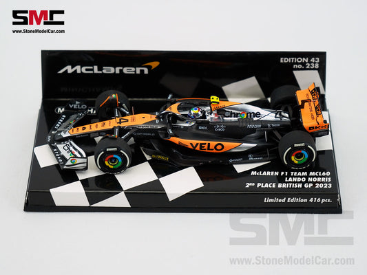 McLaren F1 MCL60 #4 Lando Norris 2nd British GP 2023 Special Livery 1:43 MINICHAMPS