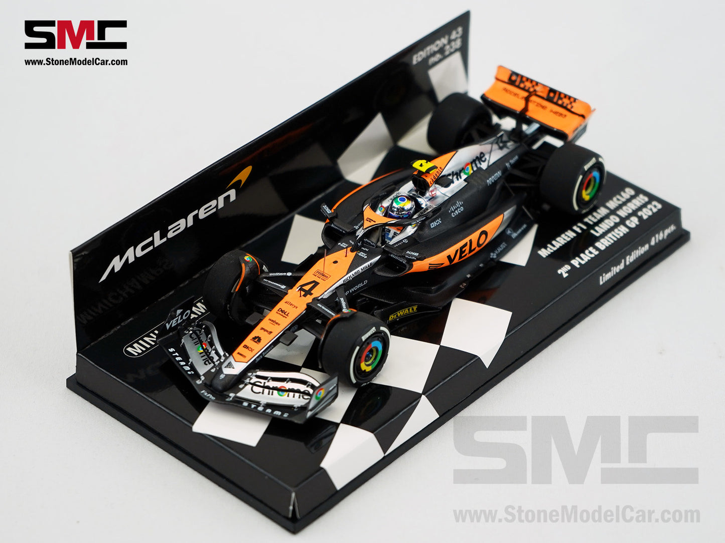 McLaren F1 MCL60 #4 Lando Norris 2nd British GP 2023 Special Livery 1:43 MINICHAMPS