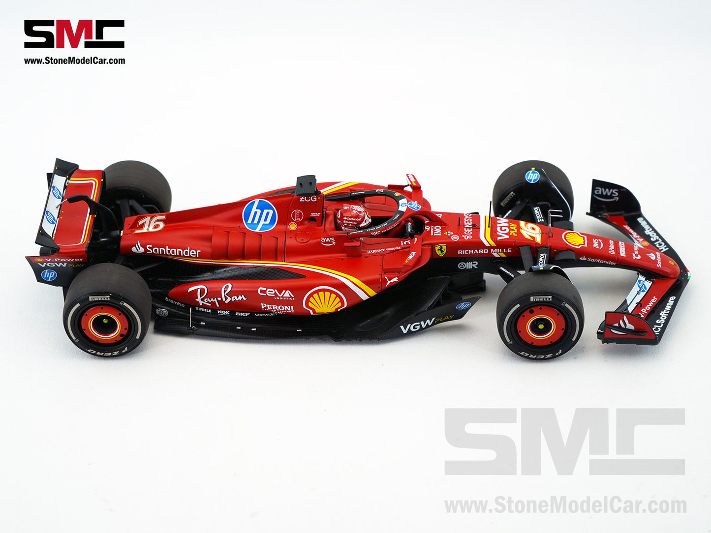 Ferrari F1 SF-24 #16 Charles Leclerc Winner Monaco GP 2024 BBR 1:18 Polifoam Packaging
