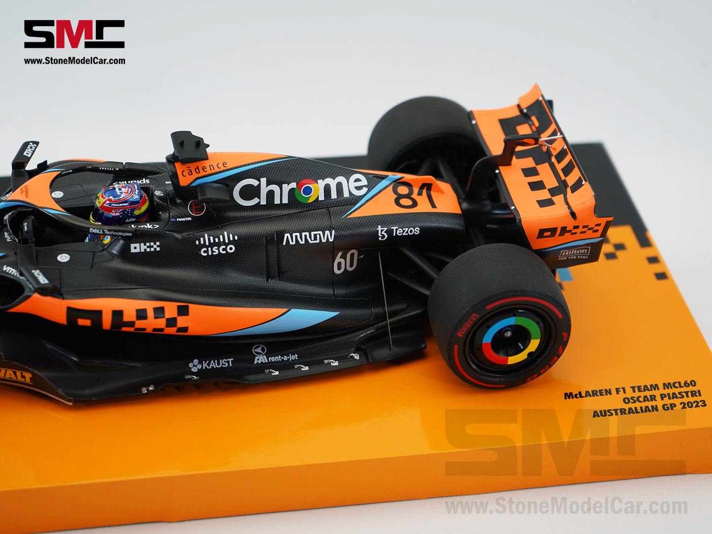 McLaren F1 MCL60 #81 Oscar Piastri 1st Career Point 8th Australian GP 2023 1:18 MINICHAMPS
