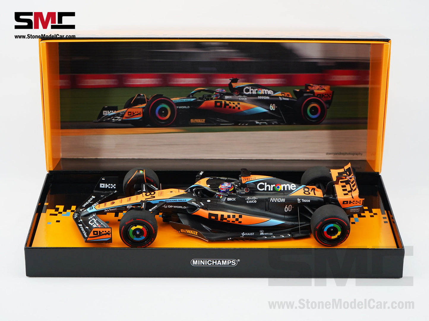 McLaren F1 MCL60 #81 Oscar Piastri 1st Career Point 8th Australian GP 2023 1:18 MINICHAMPS