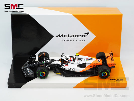 McLaren F1 MCL60 #4 Lando Norris 9th Monaco GP 2023 Special Livery 1:18 MINICHAMPS Gift Box