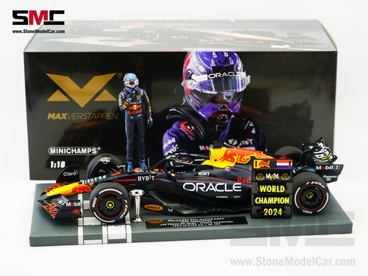 Red Bull F1 RB20 #1 Max Verstappen Las Vegas GP 2024 World Champion MINICHAMPS 1:18 Figure Special Edition