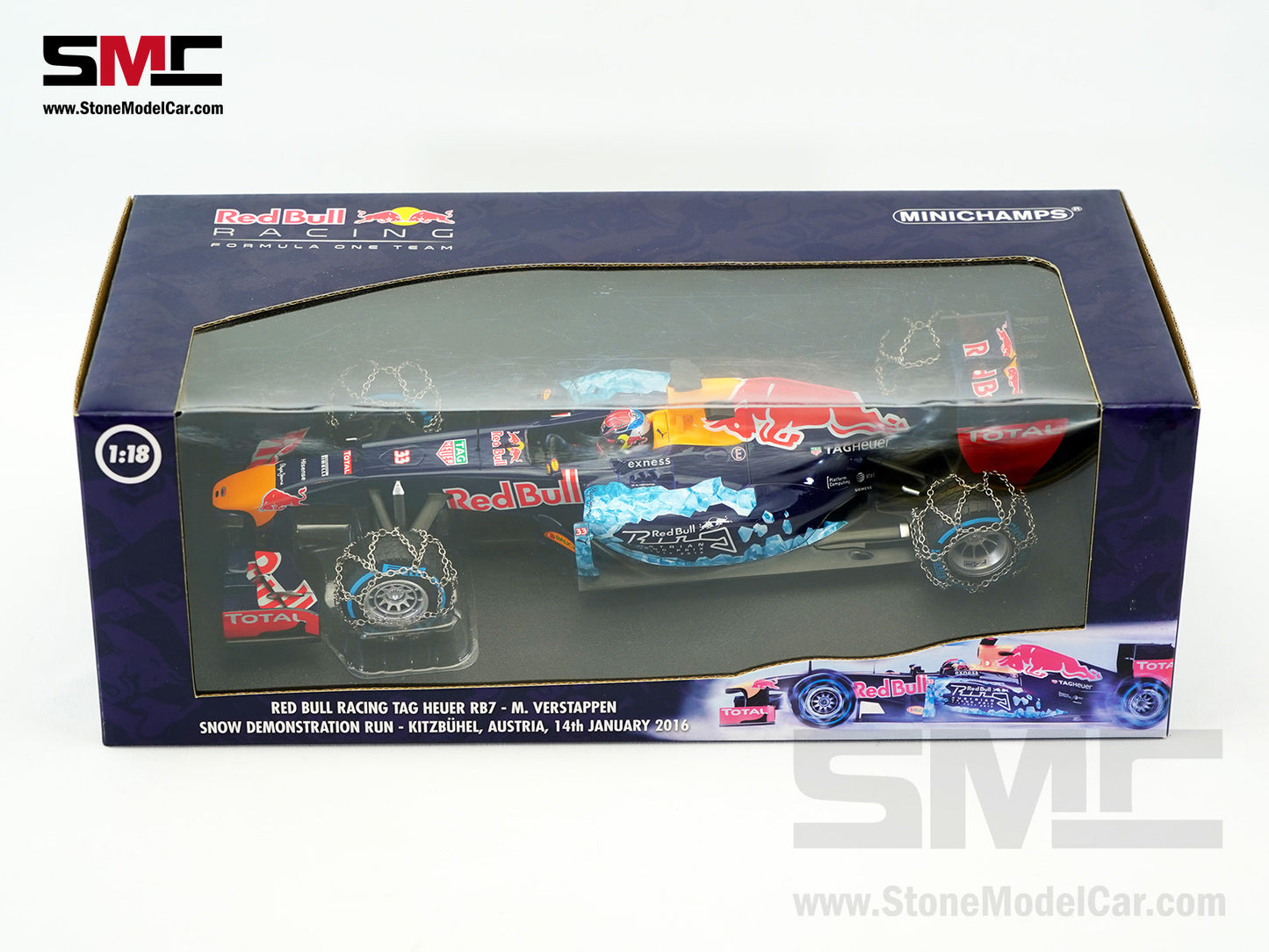 [Pre-Owned] Red Bull F1 RB7 #33 Max Verstappen Sneeuw Snow Demonstratie Run 2016 1:18 MINICHAMPS