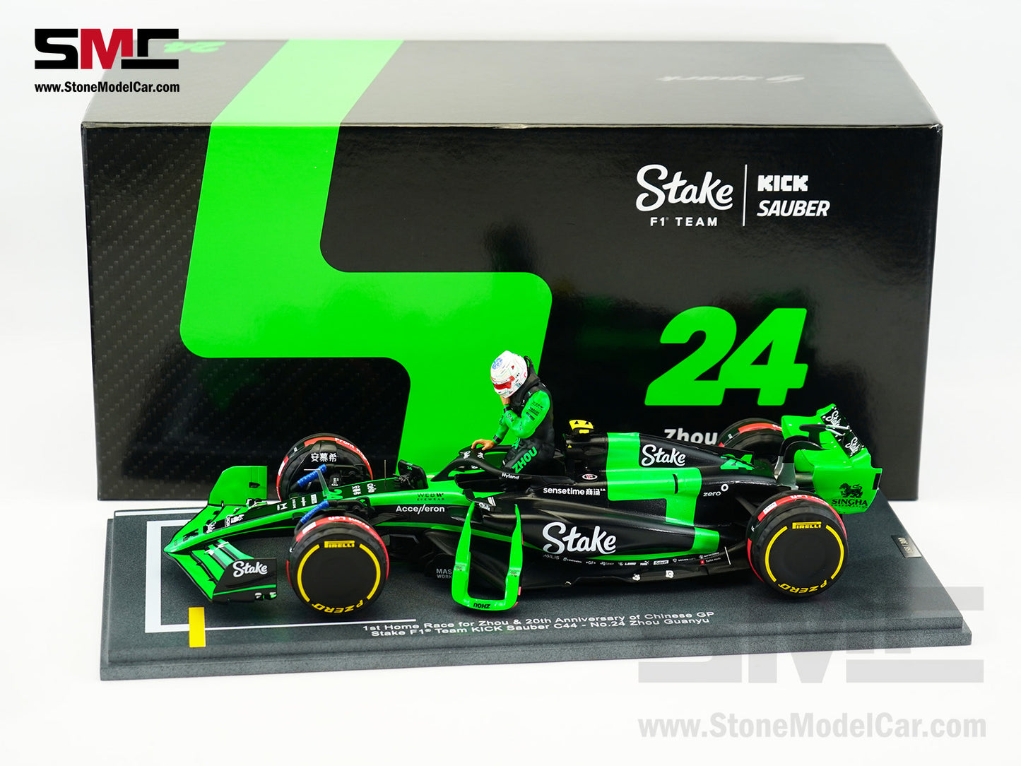 Stake F1 KICK Sauber C44 #24 Zhou Guanyu Chinese GP Start Race 2024 Spark 1:18 Special Edition