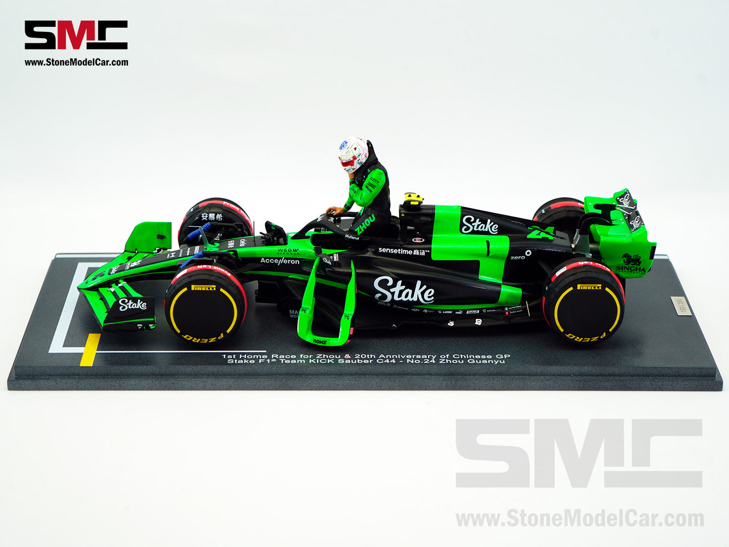 Stake F1 KICK Sauber C44 #24 Zhou Guanyu Chinese GP Start Race 2024 Spark 1:18 Special Edition
