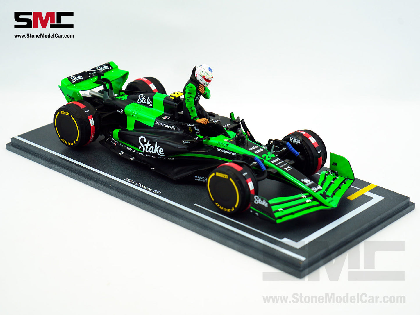 Stake F1 KICK Sauber C44 #24 Zhou Guanyu Chinese GP Start Race 2024 Spark 1:18 Special Edition