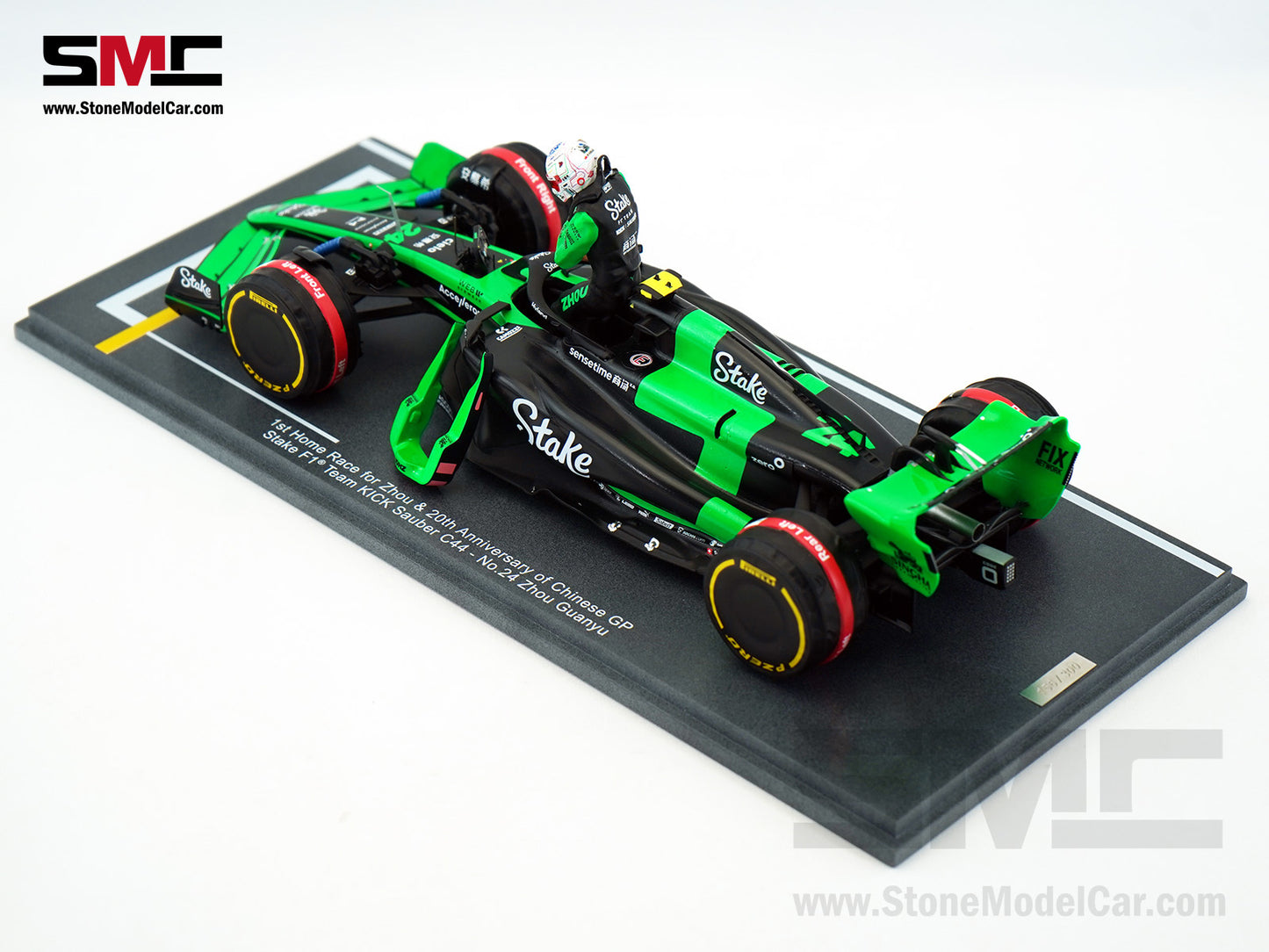 Stake F1 KICK Sauber C44 #24 Zhou Guanyu Chinese GP Start Race 2024 Spark 1:18 Special Edition