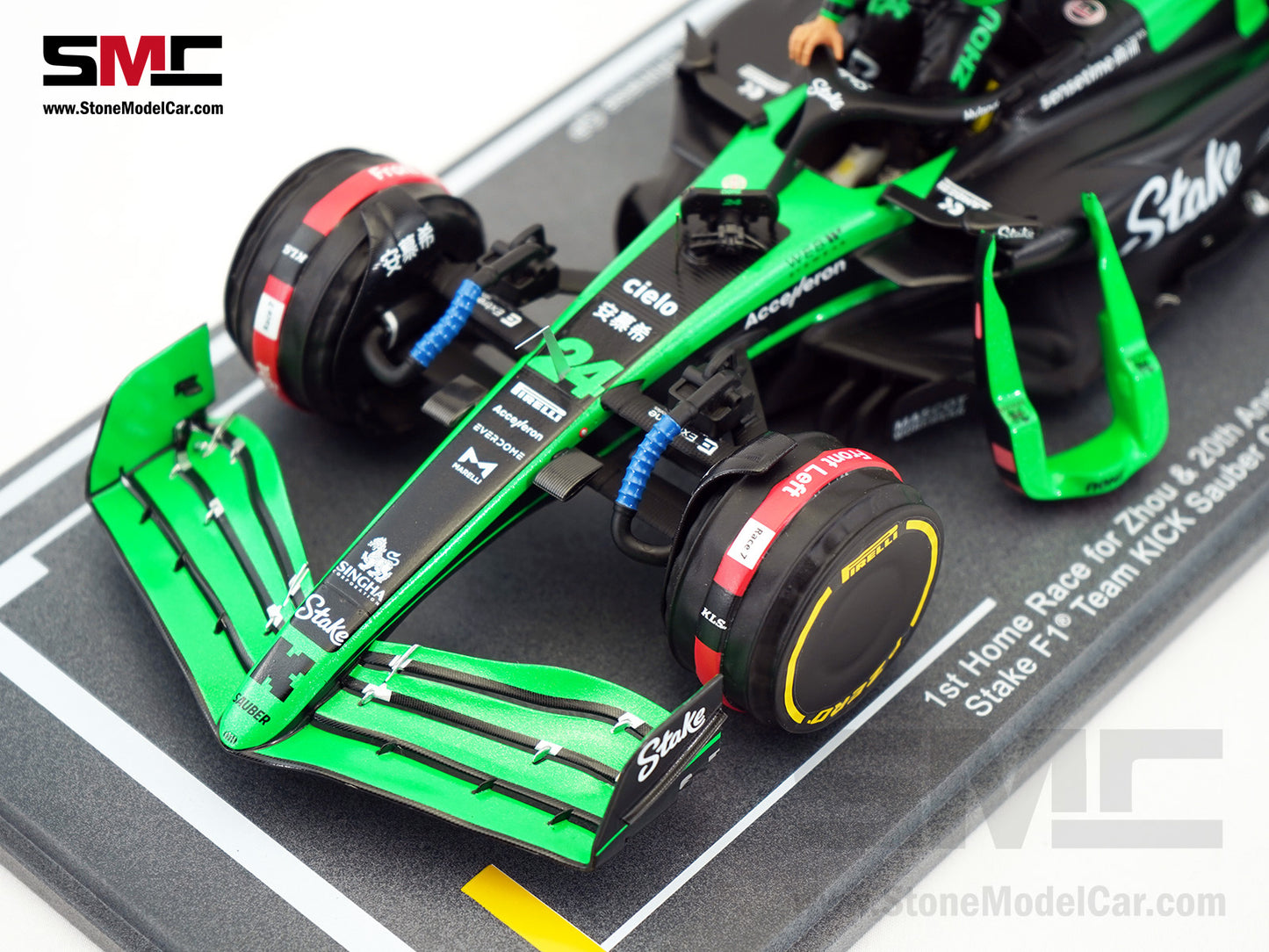 Stake F1 KICK Sauber C44 #24 Zhou Guanyu Chinese GP Start Race 2024 Spark 1:18 Special Edition