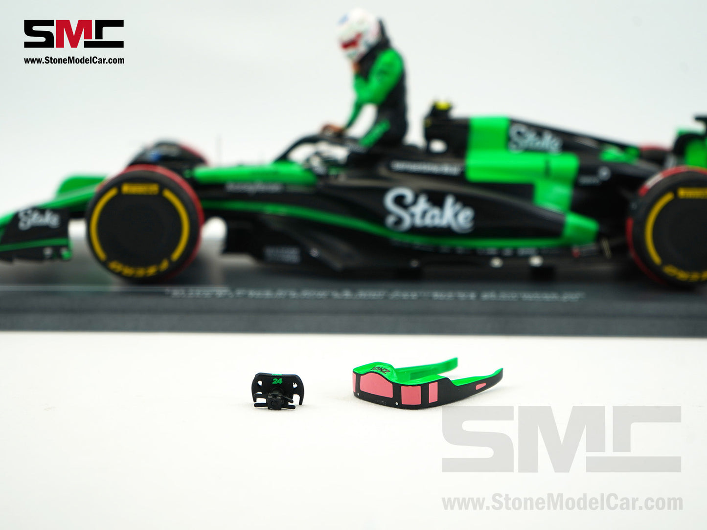 Stake F1 KICK Sauber C44 #24 Zhou Guanyu Chinese GP Start Race 2024 Spark 1:18 Special Edition