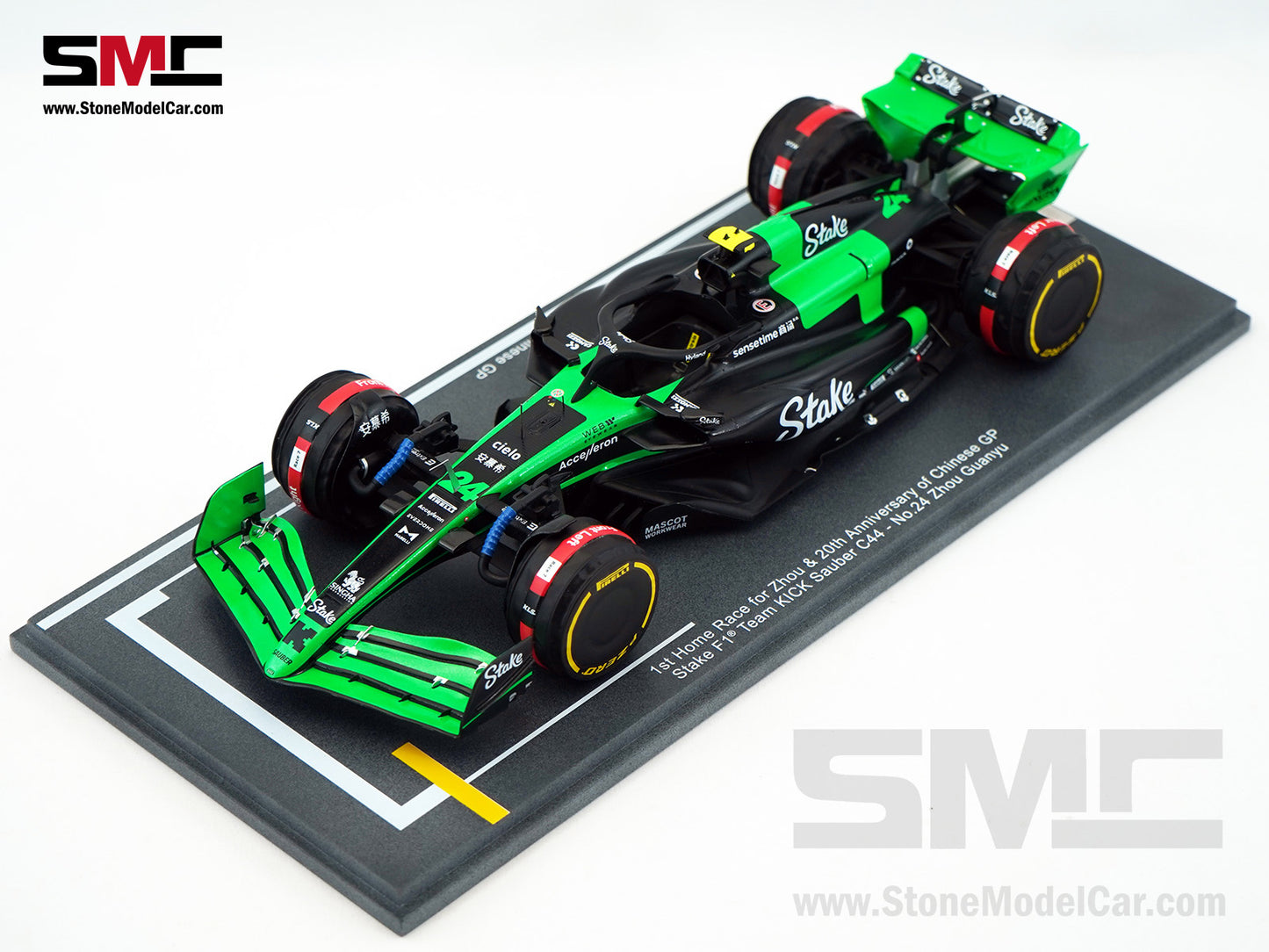Stake F1 KICK Sauber C44 #24 Zhou Guanyu Chinese GP Start Race 2024 Spark 1:18 Special Edition