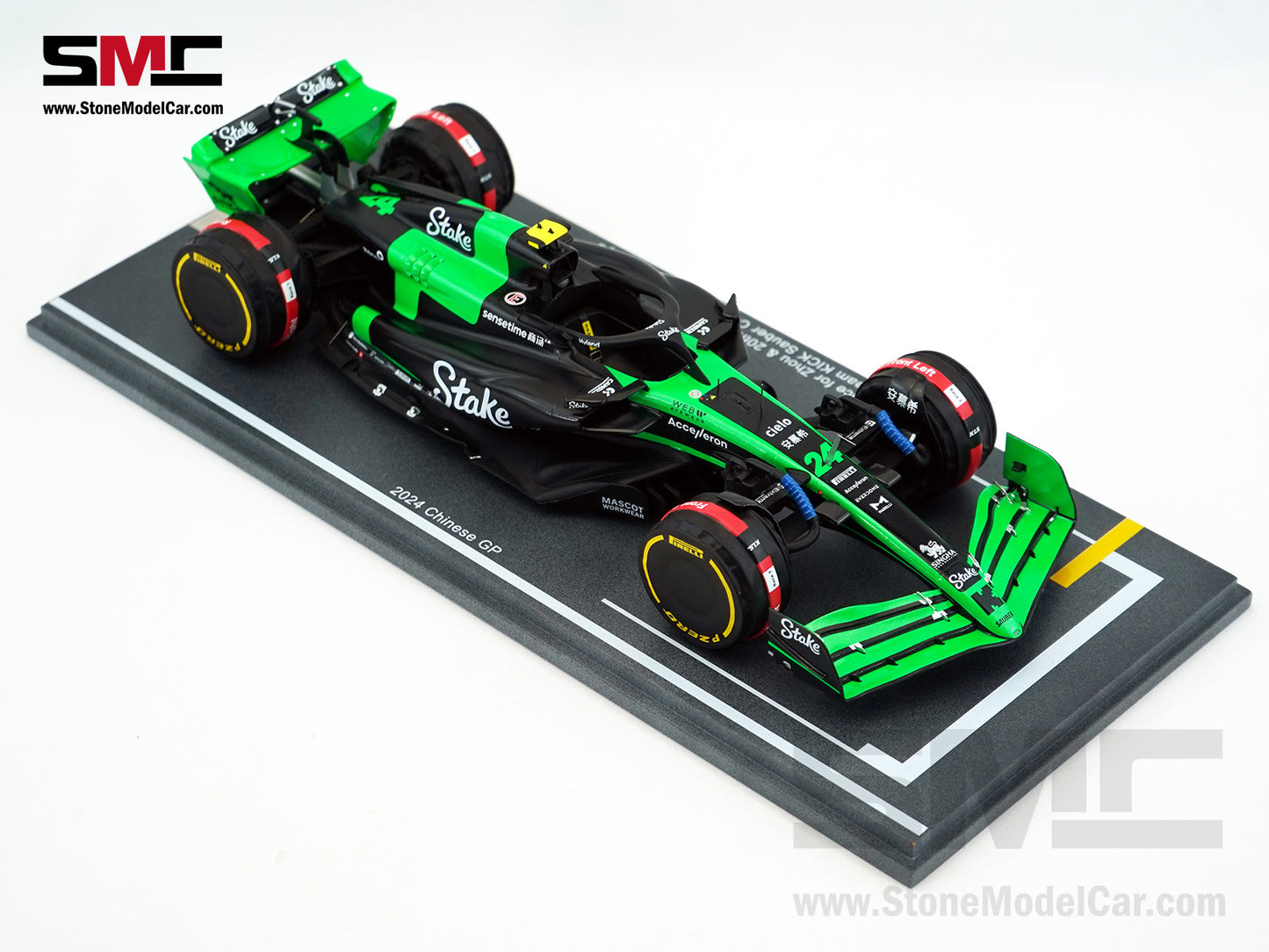 Stake F1 KICK Sauber C44 #24 Zhou Guanyu Chinese GP Start Race 2024 Spark 1:18 Special Edition