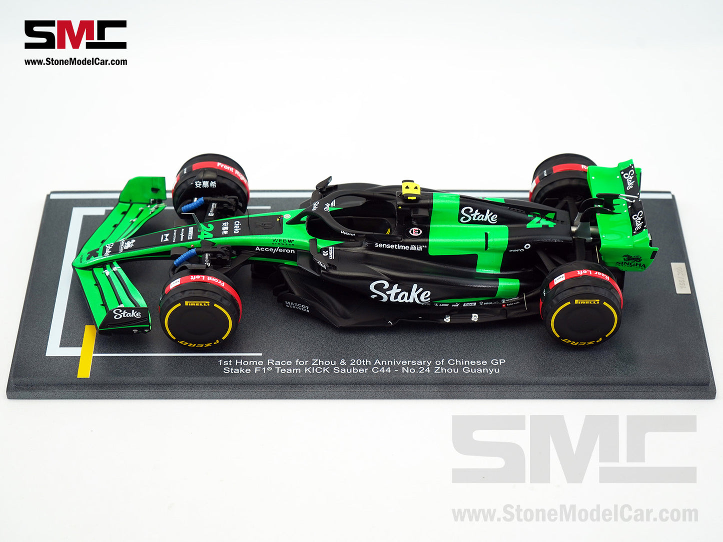 Stake F1 KICK Sauber C44 #24 Zhou Guanyu Chinese GP Start Race 2024 Spark 1:18 Special Edition
