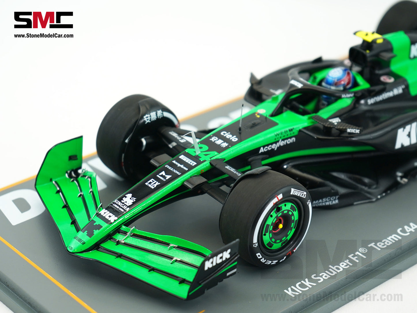 Stake F1 KICK Sauber C44 #24 Zhou Guanyu Qatar GP 2024 Driver of The Day Spark 1:18 Special Edition