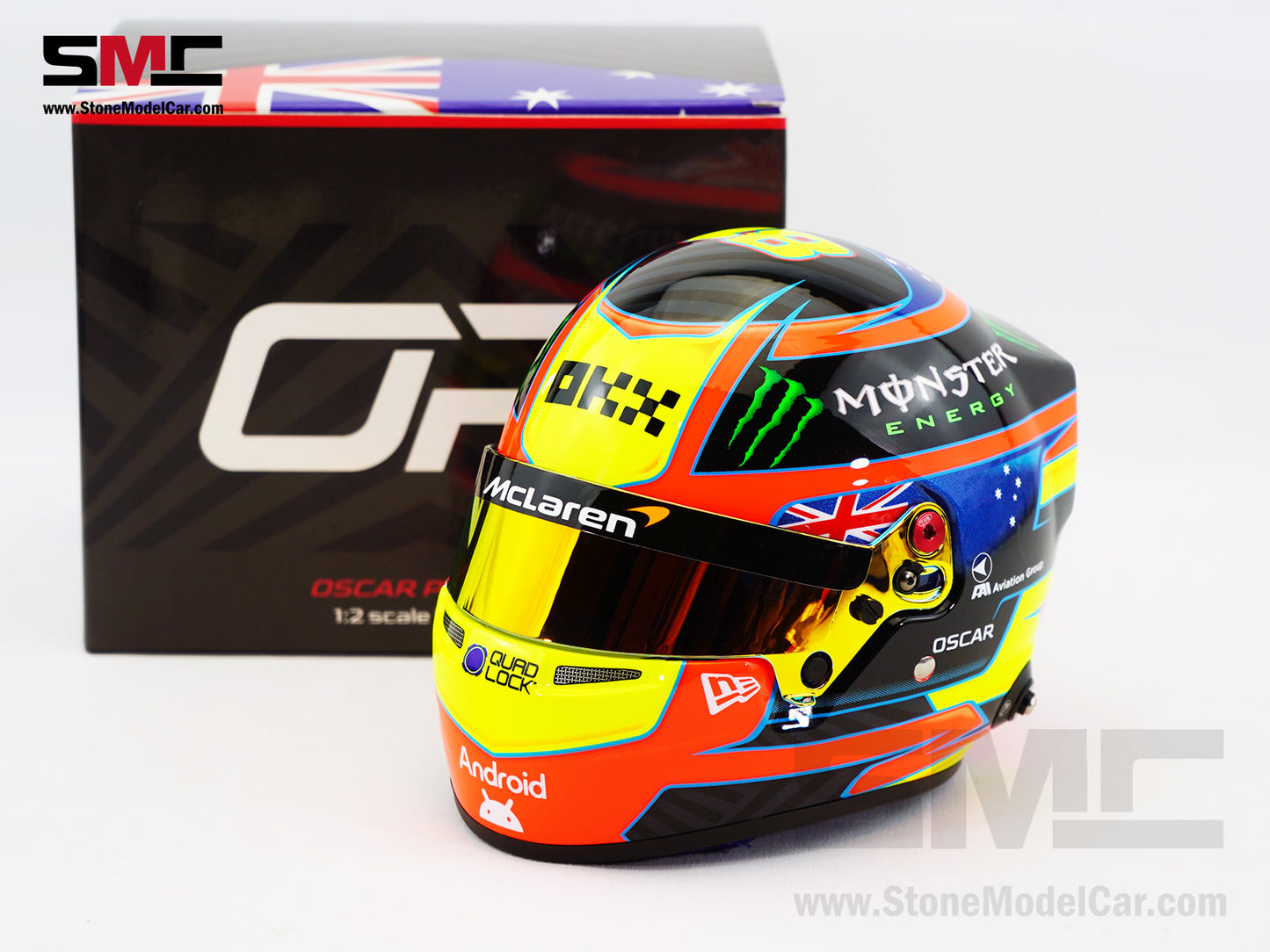 McLaren F1 MCL39 #81 Oscar Piastri Season 2025 BELL 1:2 Miniature Helmet