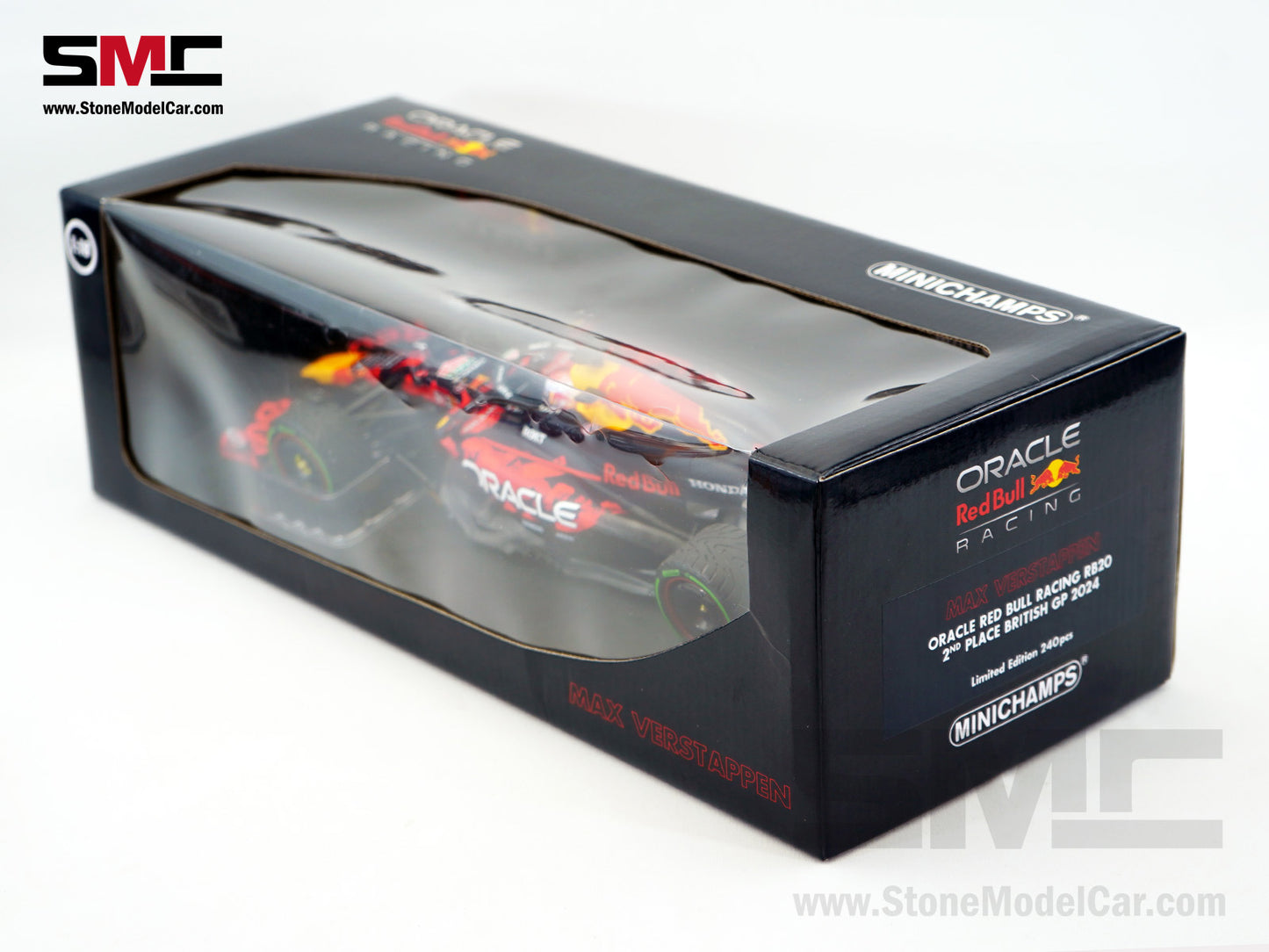 Red Bull F1 RB20 #1 Max Verstappen British GP Special Livery 2024 World Champion 1:18 MINICHAMPS