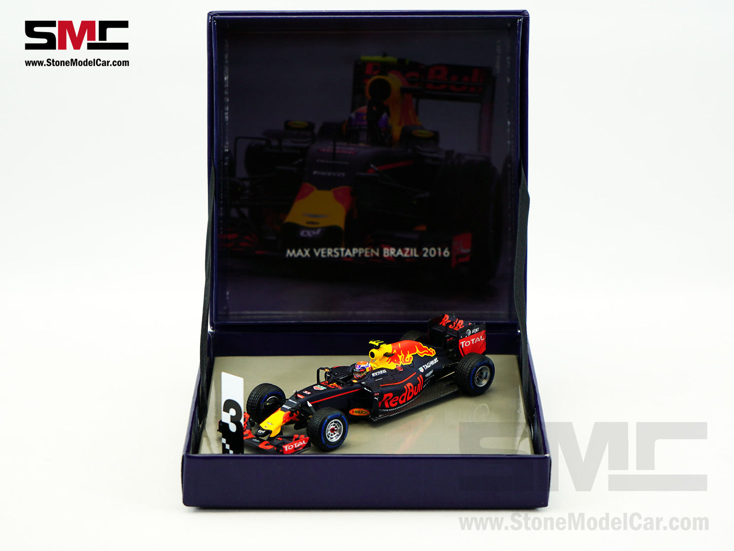 Red Bull F1 RB12 #33 Max Verstappen Brazil GP 3rd Place Podium 2016 1:43 Spark Special Edition
