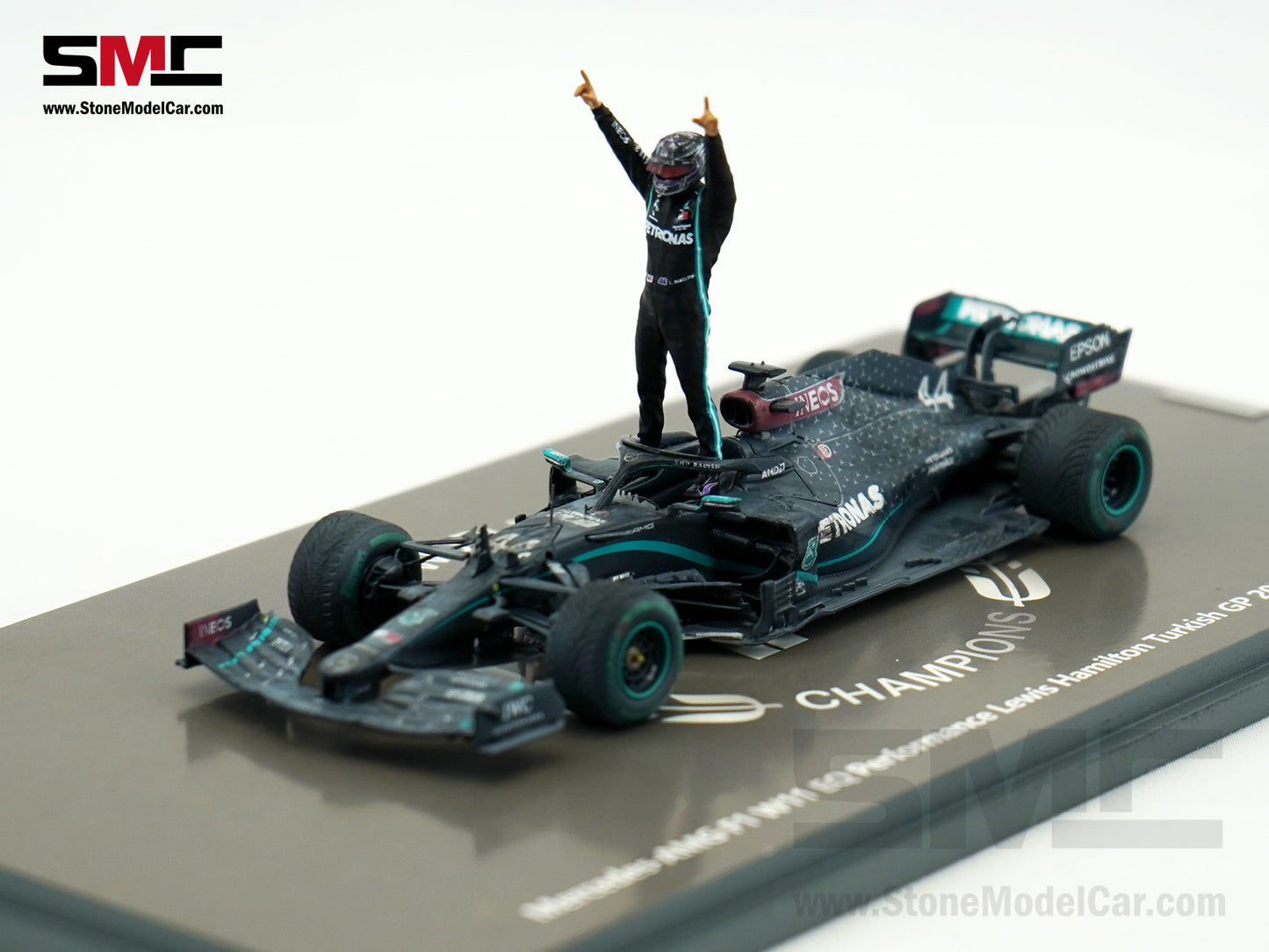 Mercedes F1 W11 #44 Lewis Hamilton Turkey GP 2020 7x World Champion 1:43 Spark Figure Special Edition