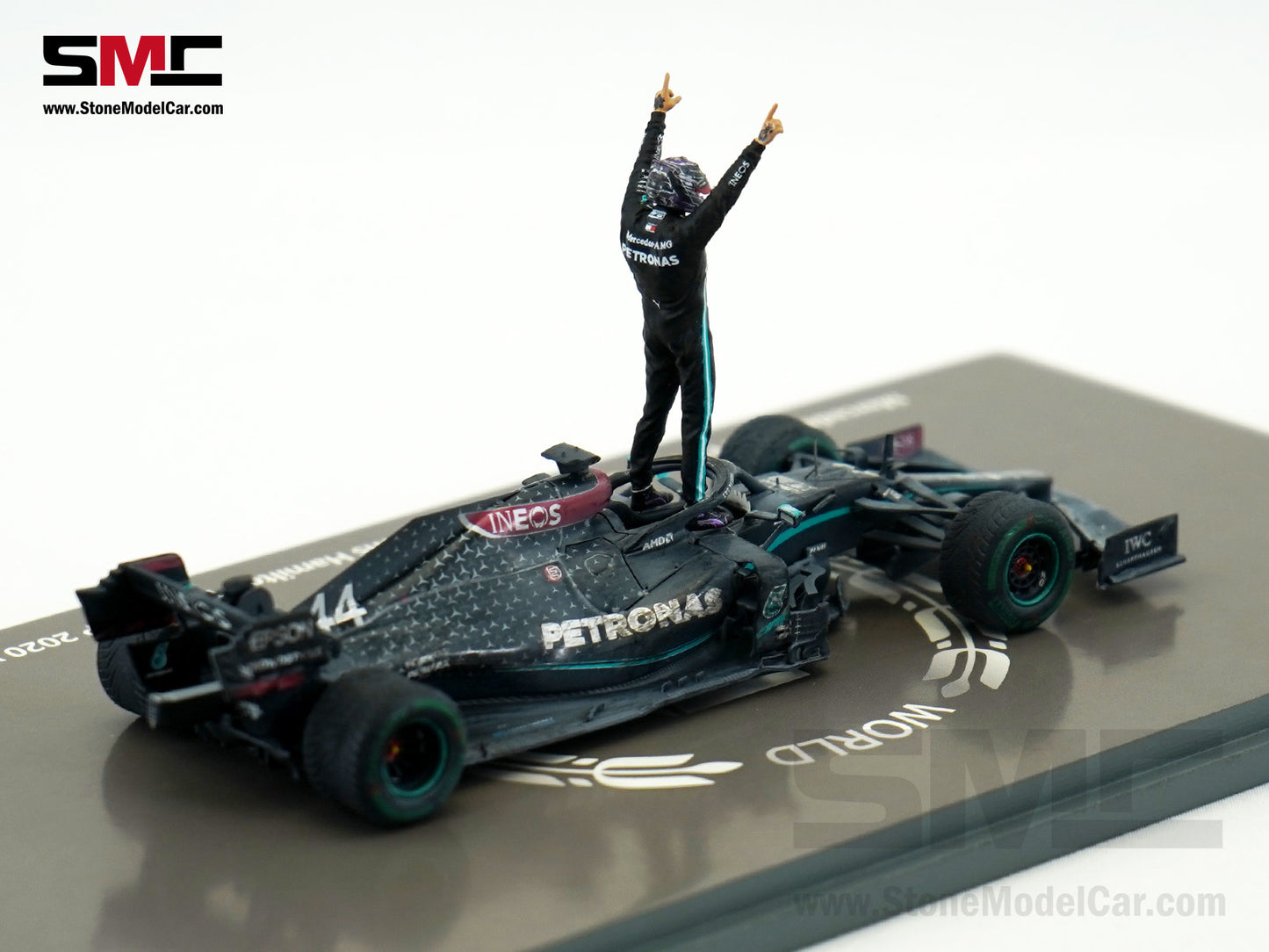 Mercedes F1 W11 #44 Lewis Hamilton Turkey GP 2020 7x World Champion 1:43 Spark Figure Special Edition