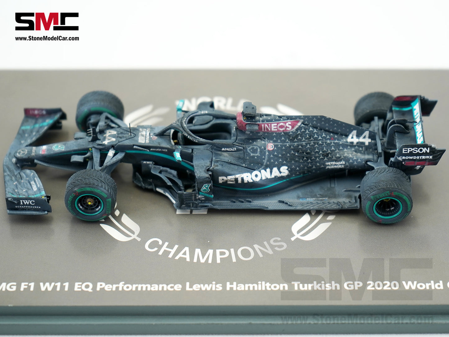 Mercedes F1 W11 #44 Lewis Hamilton Turkey GP 2020 7x World Champion 1:43 Spark Figure Special Edition