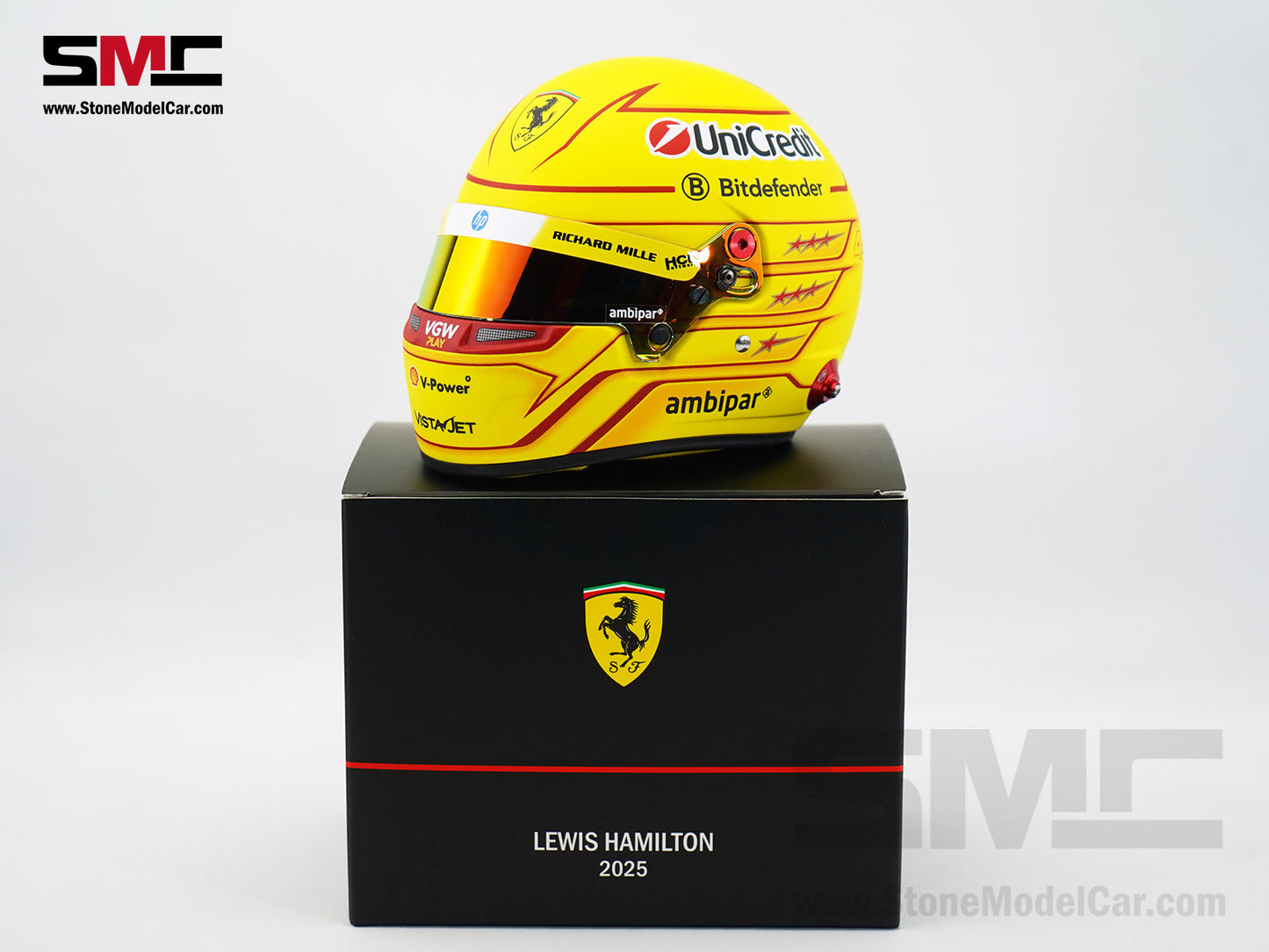 Ferrari F1 SF-25 #44 Lewis Hamilton Season 2025 BELL 1:2 Miniature Helmet