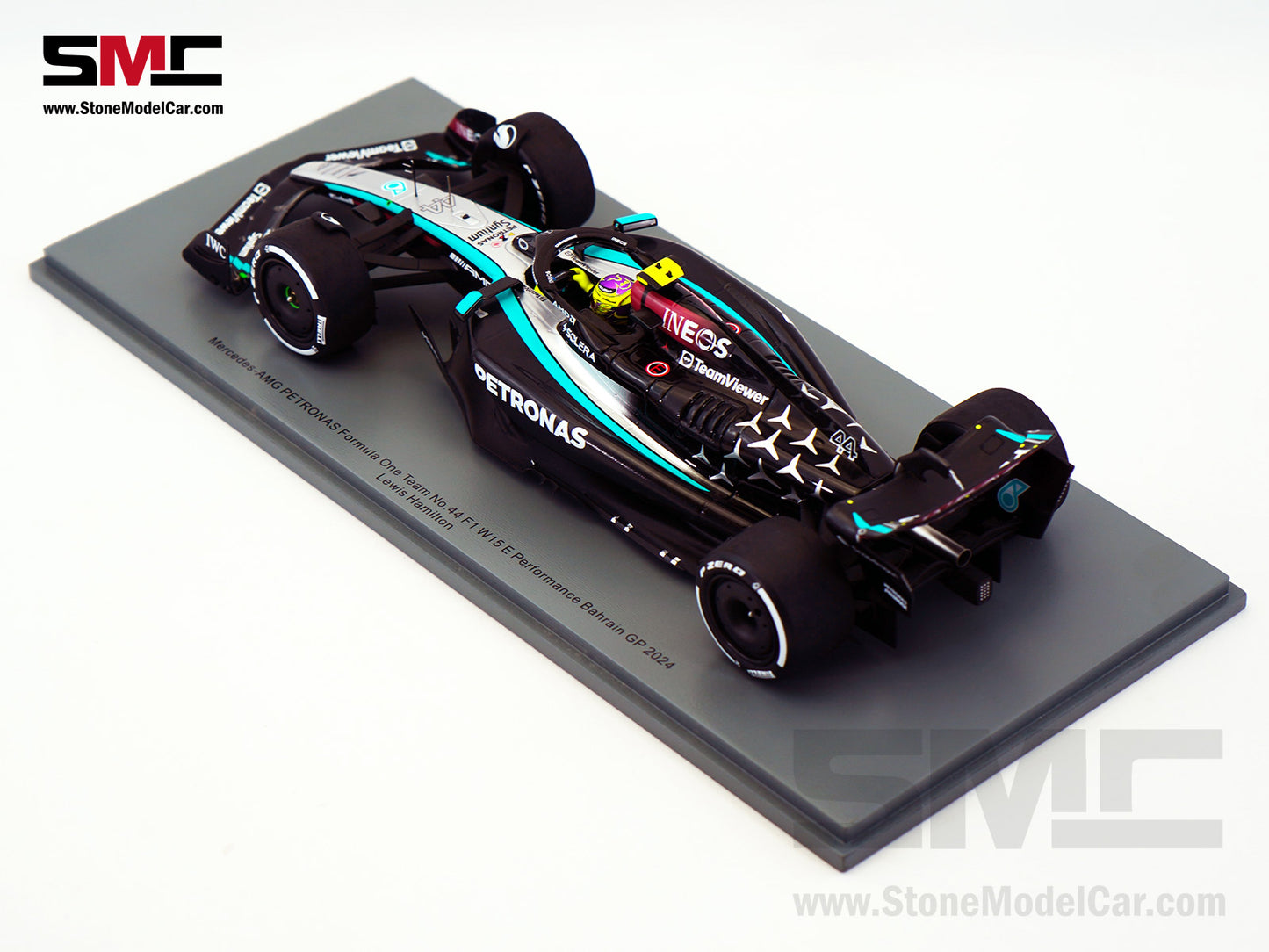 Mercedes F1 W15 #44 7x World Champion Lewis Hamilton Bahrain GP 2024 1st Race Spark 1:18 18S976