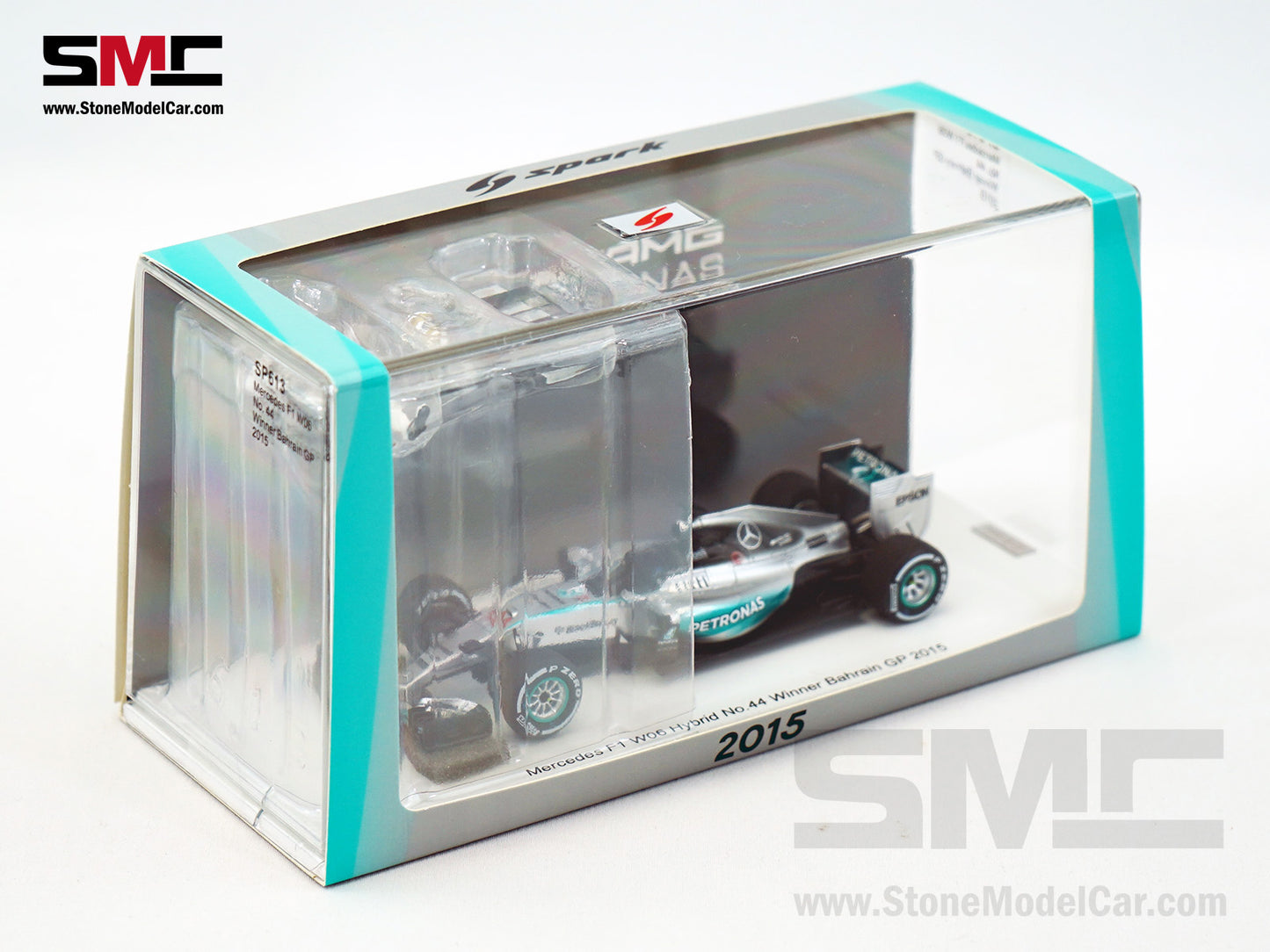 Mercedes F1 W06 #44 Lewis Hamilton Bahrain GP 2015 3x World Champion 1:43 Spark Special Figure Edition