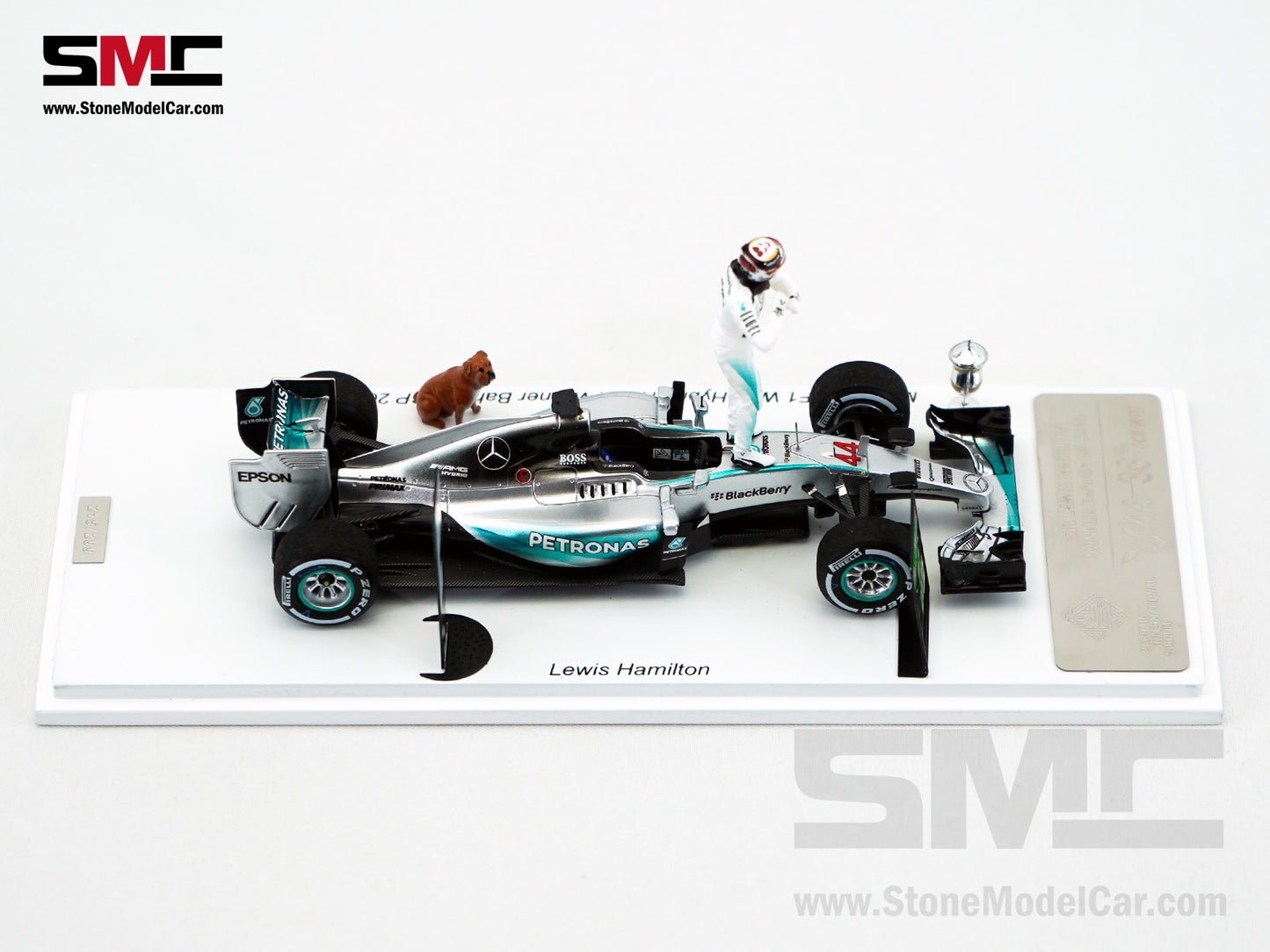 Mercedes F1 W06 #44 Lewis Hamilton Bahrain GP 2015 3x World Champion 1:43 Spark Special Figure Edition