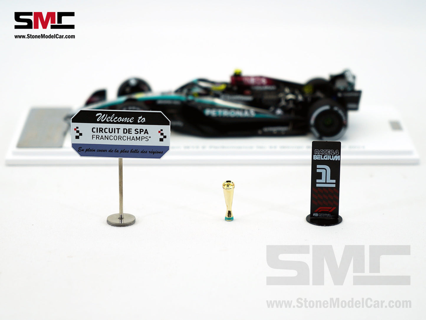 Mercedes F1 W15 #44 Lewis Hamilton Belgium GP 2024 Winner Spark 1:43 Special Figure Edition
