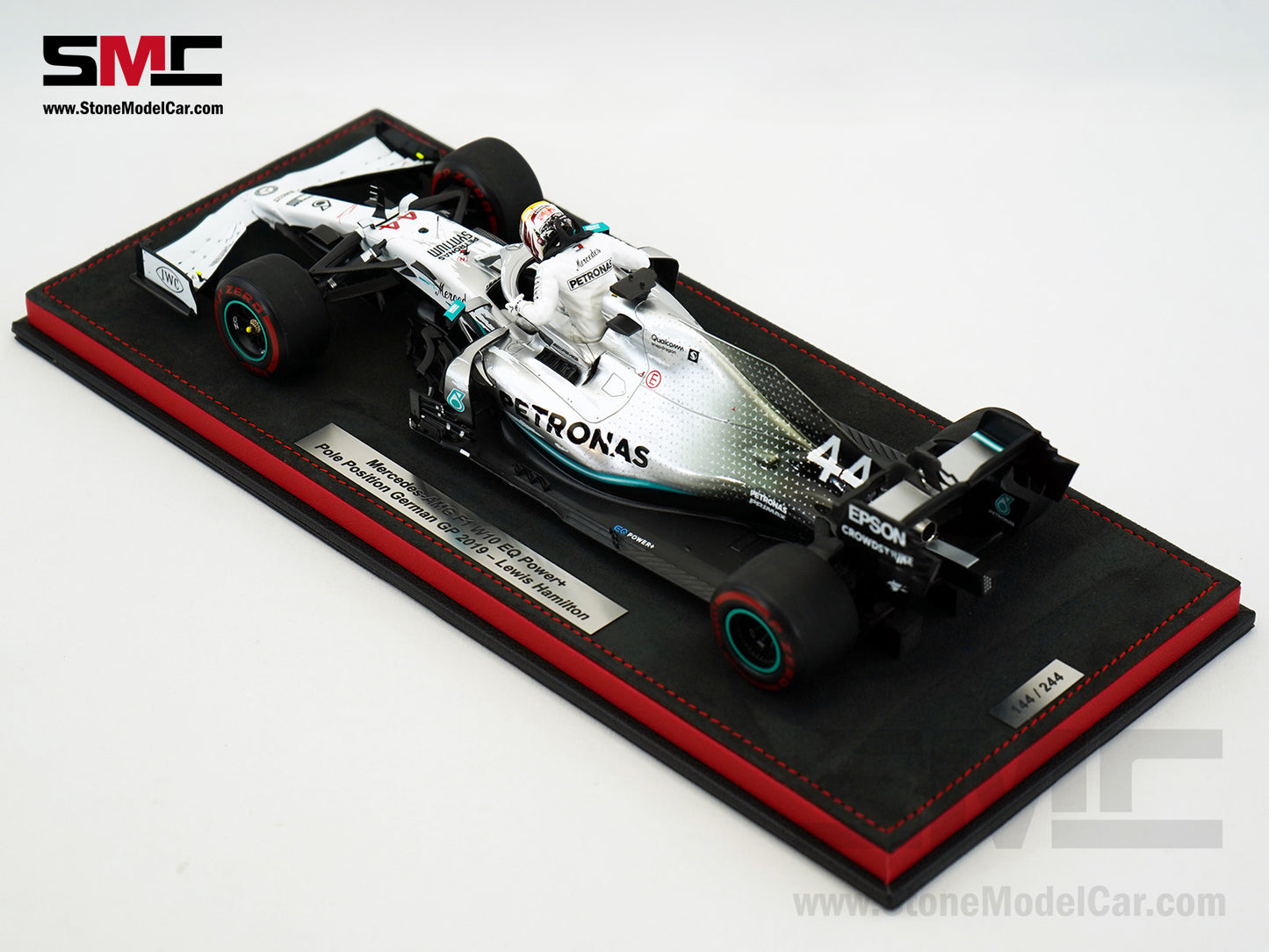Mercedes AMG F1 W10 #44 Lewis Hamilton German GP 2019 World Champion 1:18 Spark Figure Edition